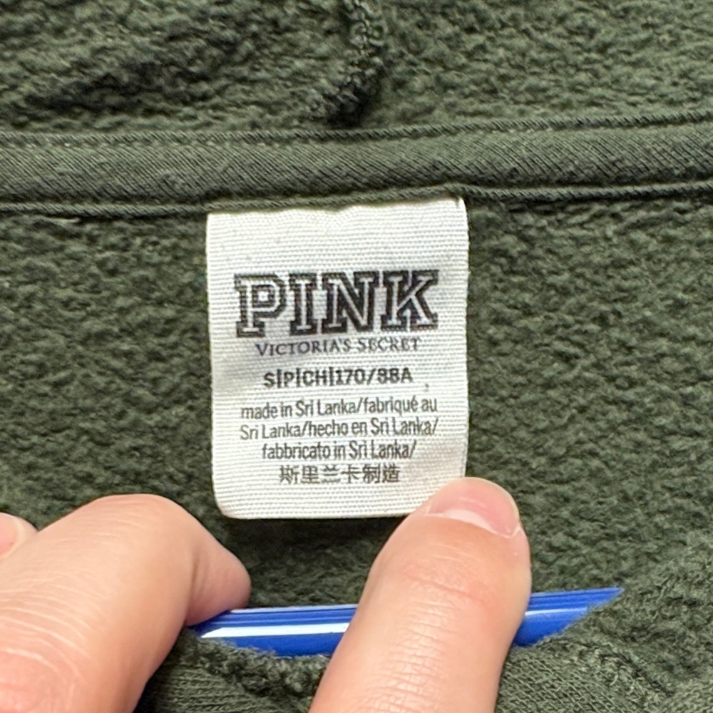 PINK Victoria's Secret Olive Hoodie - Picture 2 of 3
